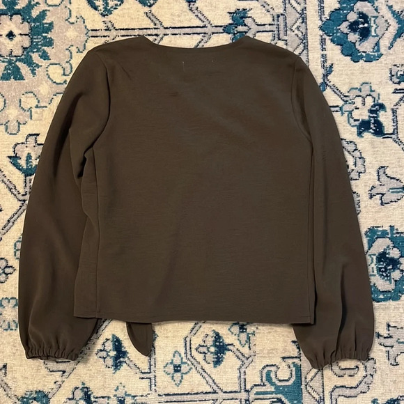 Madewell Brown Wrap Blouse - Picture 5 of 5